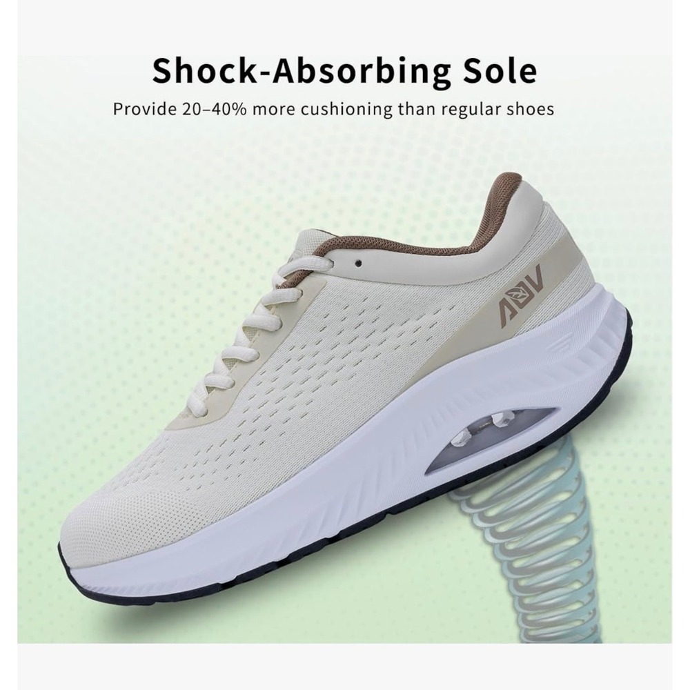 GyeBea ADV Womens Orthopedic Walking Sneakers Wide Toe Box Off White Size 9 - Picture 5 of 6